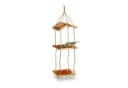 relaxdays Vogelfutterstation mit 2 Schalen Tannenholz Bild 2