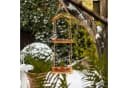 relaxdays Vogelfutterstation mit 2 Schalen Tannenholz Bild 3