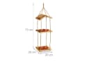 relaxdays Vogelfutterstation mit 2 Schalen Tannenholz Bild 4