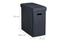 relaxdays Sitzhocker Schwarz Kunstleder mit Stauraum und Faltfunktion Bild 4