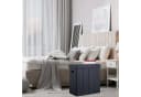 relaxdays Sitzhocker Schwarz Kunstleder mit Stauraum und Faltfunktion Bild 5