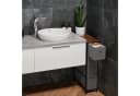 relaxdays Standregal Nischenregal 4 Schubladen Schwarz/Braun/Grau Industrial Bild 1