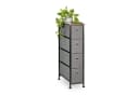 relaxdays Standregal Nischenregal 4 Schubladen Schwarz/Braun/Grau Industrial Bild 2