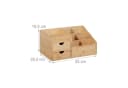 relaxdays Schreibtisch Organizer mit 2 Schubladen Bambus Natur Bild 4