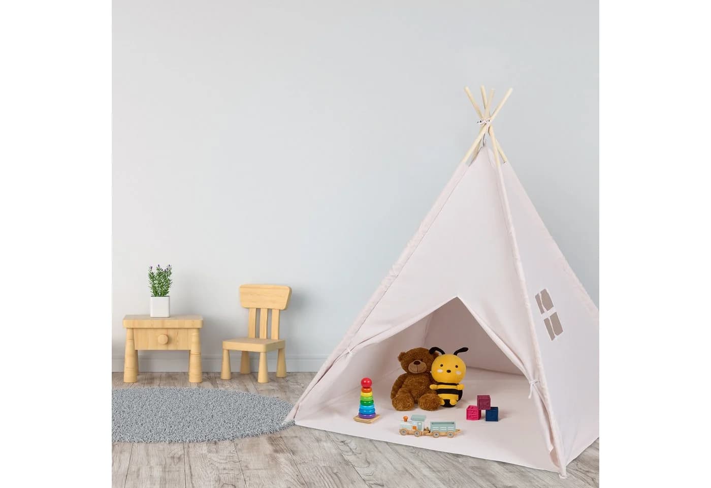 relaxdays Spielzelt Tipi mit Bodenmatte - Bild 3