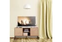 relaxdays TV-Board Lowboard Retro-Design Braun/Schwarz Bild 1