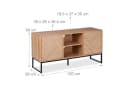 relaxdays TV-Board Lowboard Retro-Design Braun/Schwarz Bild 4