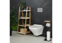 relaxdays Toilettenpapierhalter mit Ablage Schwarz/Bambus Bild 3