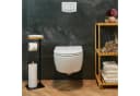 relaxdays Toilettenpapierhalter mit Ablage Schwarz/Bambus Bild 5
