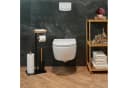 relaxdays WC-Garnitur Bambus & Eisen Schwarz Natur Bild 5