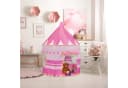 relaxdays Spielzelt Prinzessin Schlossturmdesign Rosa/Gelb Bild 1