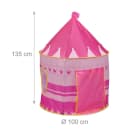 relaxdays Spielzelt Prinzessin Schlossturmdesign Rosa/Gelb Bild 4