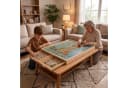 relaxdays Puzzletisch mit 4 Schubladen, Kiefernholz Bild 5