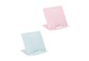 relaxdays Kochbuchhalter Buchständer 2er Set höhenverstellbar Blau/Rosa Bild 2
