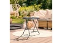 relaxdays Klappbarer Gartentisch Grau Rattanoptik Bild 1