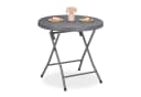 relaxdays Klappbarer Gartentisch Grau Rattanoptik Bild 2