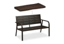 relaxdays Gartenbank mit Sitzauflage Braun Bild 5