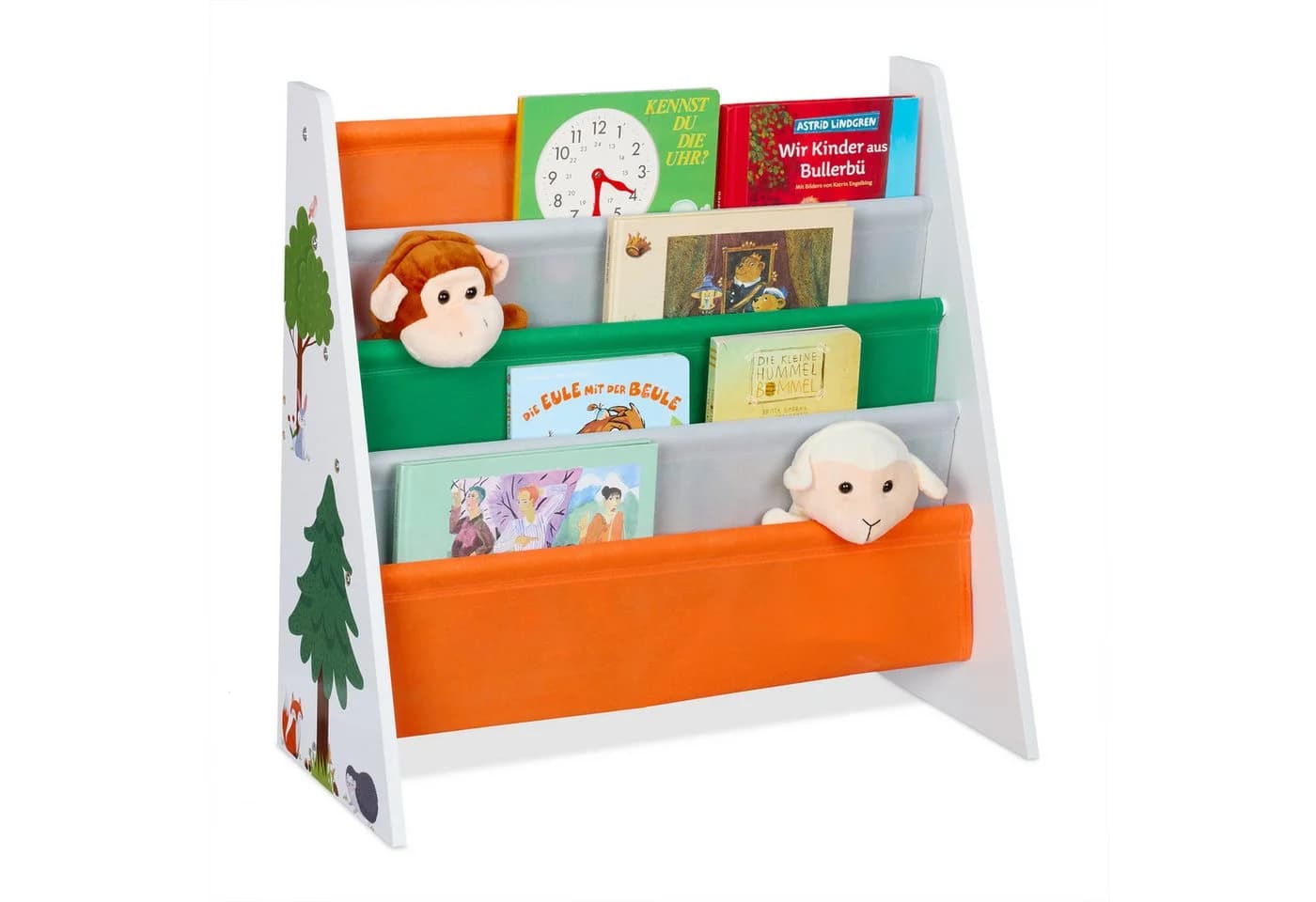 relaxdays Bücherregal Kinder Waldtiere Bunt - Bild 2