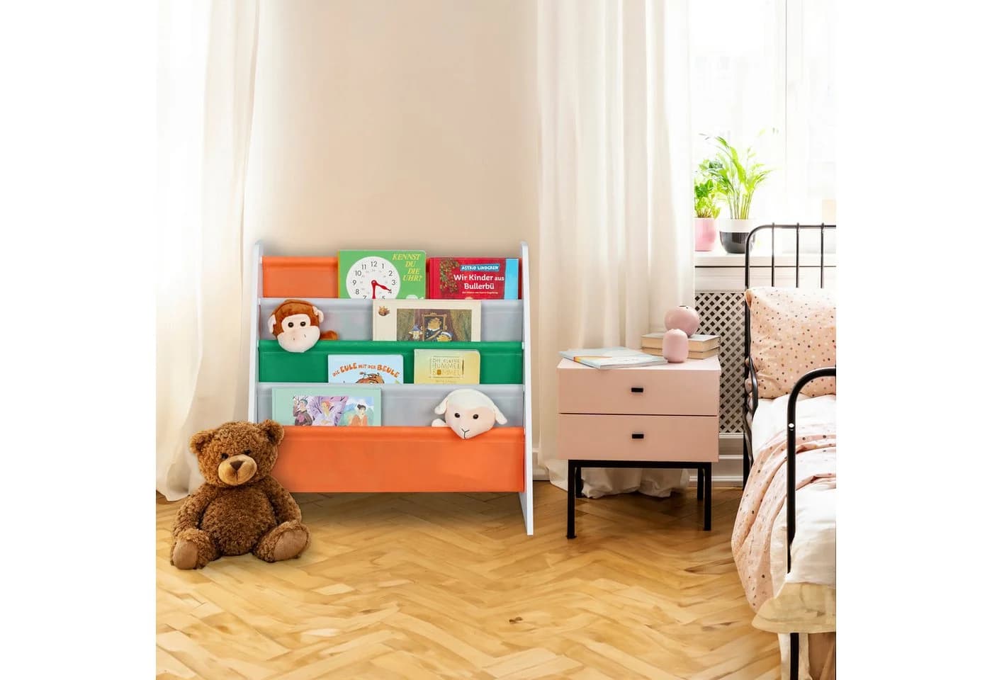 relaxdays Bücherregal Kinder Waldtiere Bunt - Bild 3