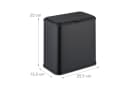 relaxdays Kosmetikeimer Mülleimer aufhängbar 5 L Schwarz Bild 4