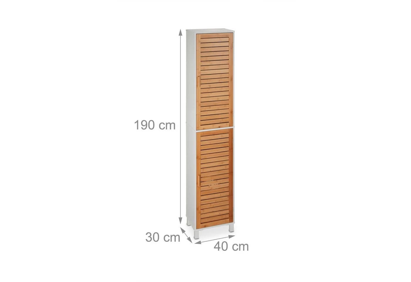 relaxdays Hochschrank Hoher Badezimmerschrank 1-St Weiß - Bild 4