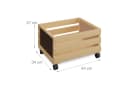 relaxdays Aufbewahrungsbox Schallplatten Kiste Bambus Schwarz Bild 4
