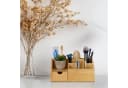 relaxdays Schreibtisch Organizer mit Schublade Bambus Braun Bild 5