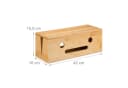 relaxdays Kabelbox aus Bambus - Kabelmanagement Box mit Magnetverschluss Bild 4