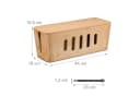 relaxdays Kabelbox aus Bambus - Kabelmanagement mit Magnetverschluss Bild 4
