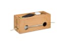 relaxdays Kabelbox aus Bambus - Kabelmanagement mit Magnetverschluss Bild 2