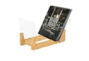 relaxdays Schallplattenständer Bambus 50 LPs Transparent Braun Bild 2