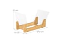 relaxdays Schallplattenständer Bambus 50 LPs Transparent Braun Bild 4