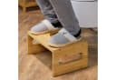 relaxdays Badhocker Toilettenhocker aus Bambus Bild 1