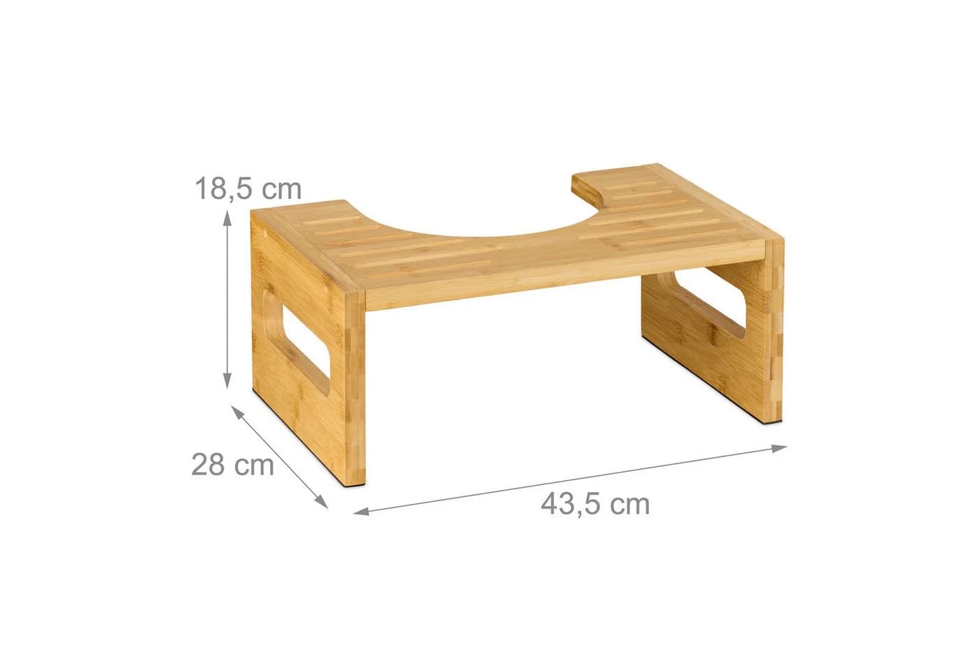 relaxdays Badhocker Toilettenhocker aus Bambus - Bild 4
