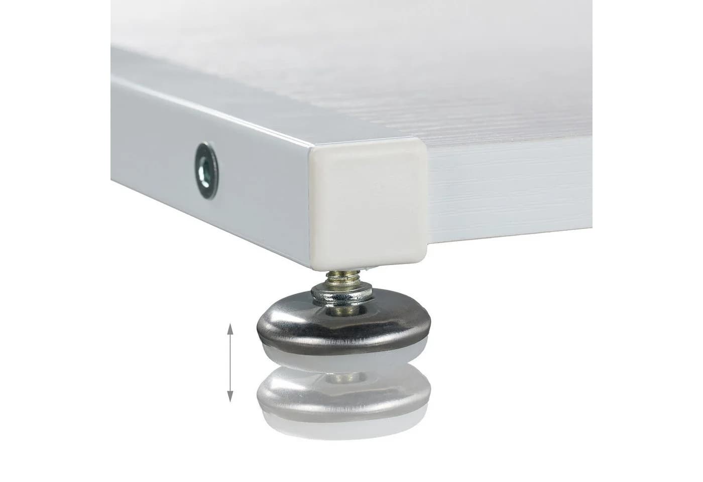 relaxdays Druckertisch mit 2 Ablagen Weiß MDF Eisen - Bild 5