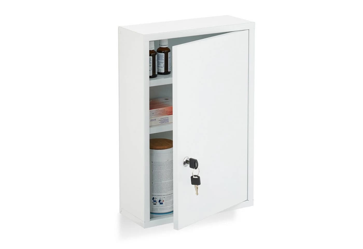 RELAXDAYS Medizinschrank Weißer Medizinschrank aus Stahl - Bild 2