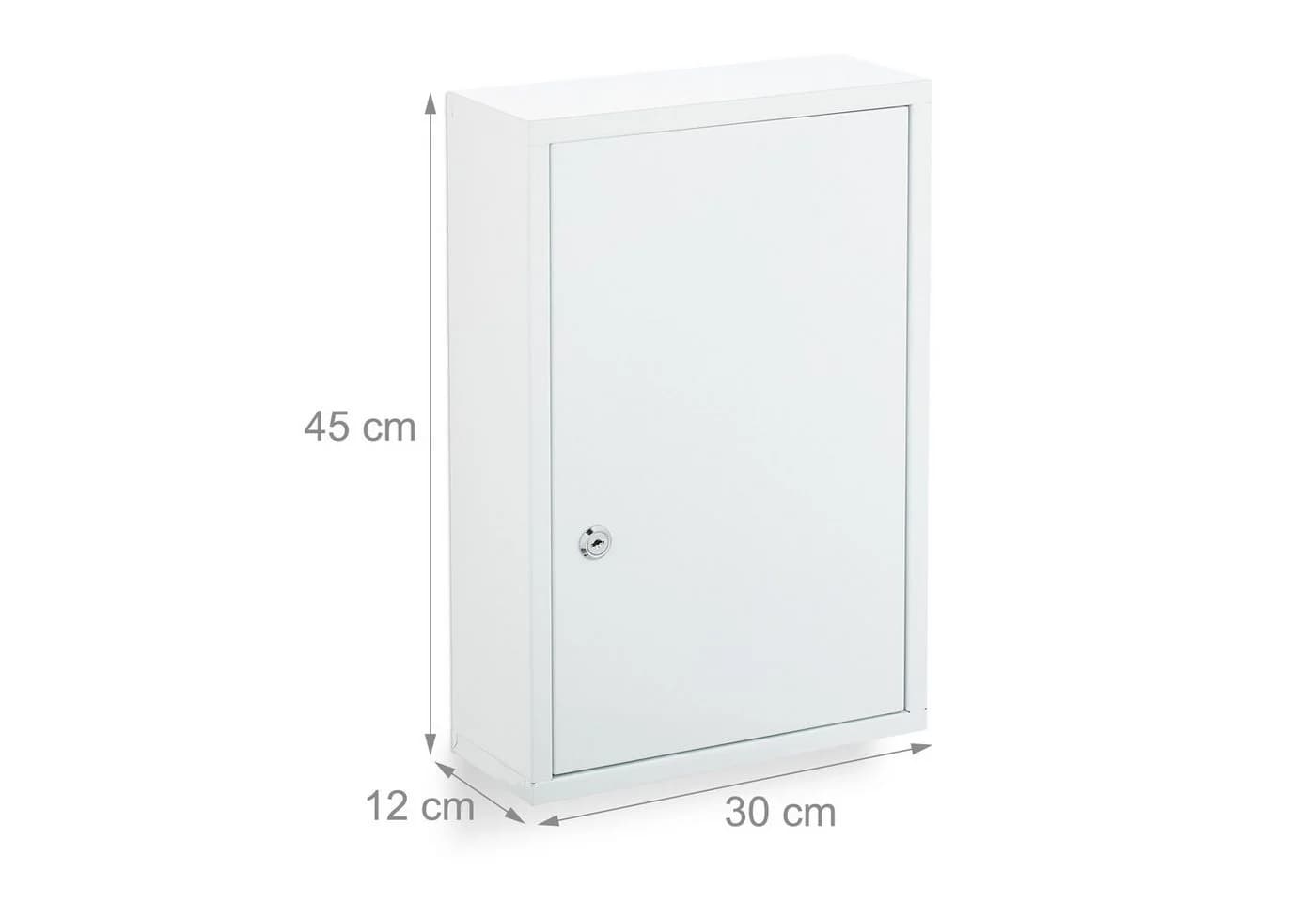 RELAXDAYS Medizinschrank Weißer Medizinschrank aus Stahl - Bild 4