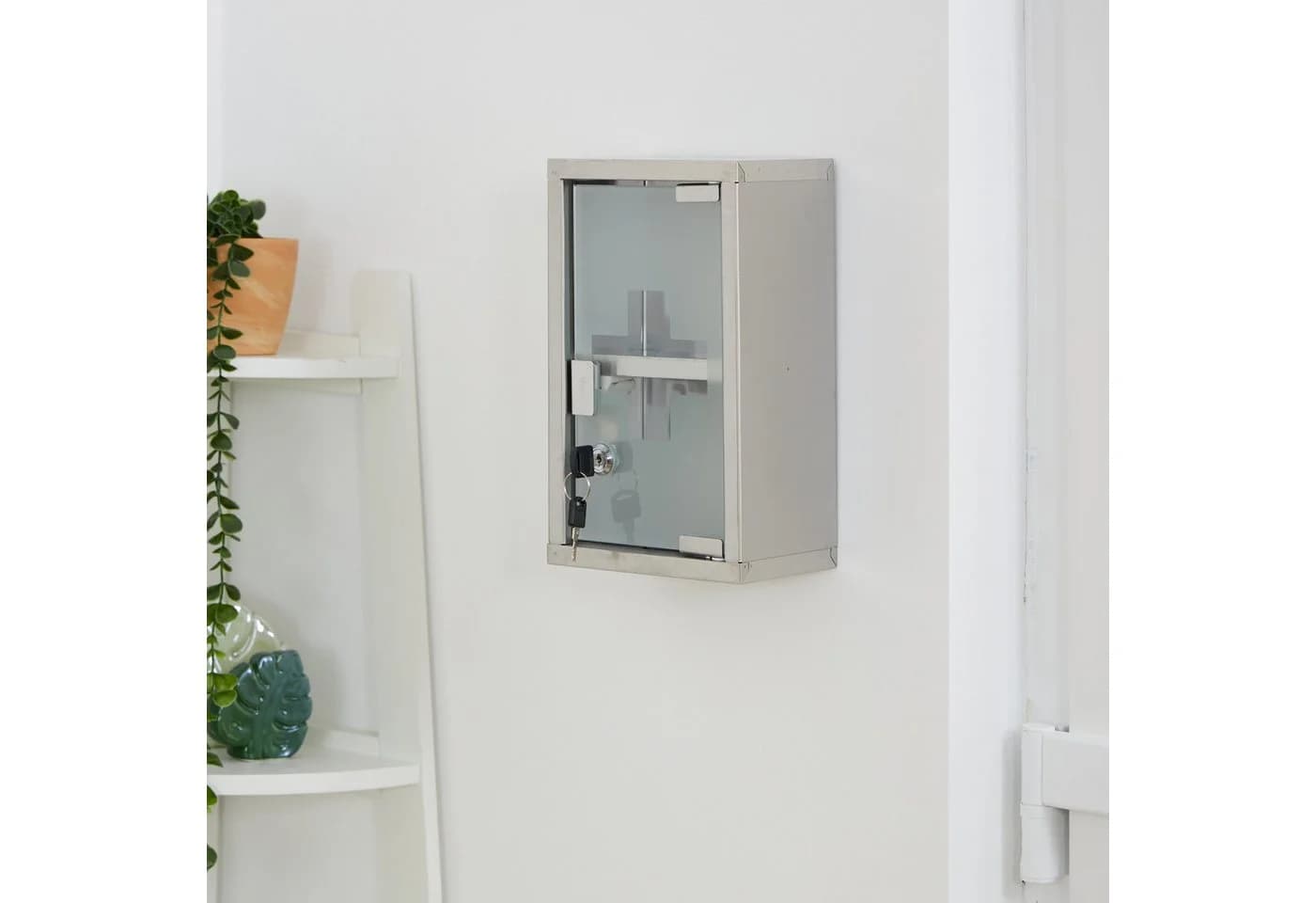 relaxdays Medizinschrank Abschließbarer Edelstahl - Bild 3