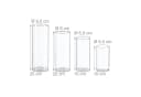 relaxdays Tischvase 4er Set Glas Transparent Bild 4