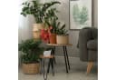 relaxdays Blumenhocker Retro aus Akazie mit Metallbeinen Bild 1