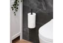 relaxdays Toilettenpapierhalter Selbstklebend Schwarz Edelstahl Bild 3