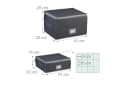 relaxdays Geschirraufbewahrungsbox 6er Set Grau Polyester Bild 4