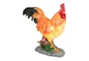 relaxdays Gartenfigur Hahn Braun Rot Gelb Polyresin Bild 2