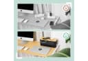 relaxdays Kabelbox Schwarz mit Bambusdeckel - Kabelmanagement Box Bild 1