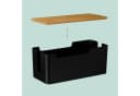 relaxdays Kabelbox Schwarz mit Bambusdeckel - Kabelmanagement Box Bild 5