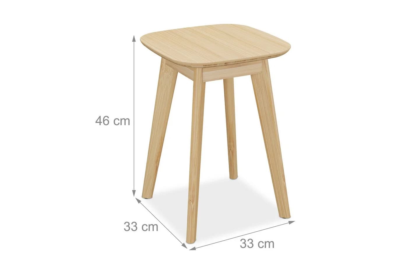 relaxdays Bambus Sitzhocker Esszimmerhocker Feuchtigkeitsresistent - Bild 4