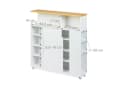 RELAXDAYS Badregal Weißer Nischenschrank mit Bambusablage Bild 5