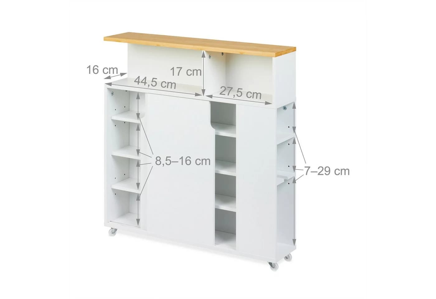 RELAXDAYS Badregal Weißer Nischenschrank mit Bambusablage - Bild 5