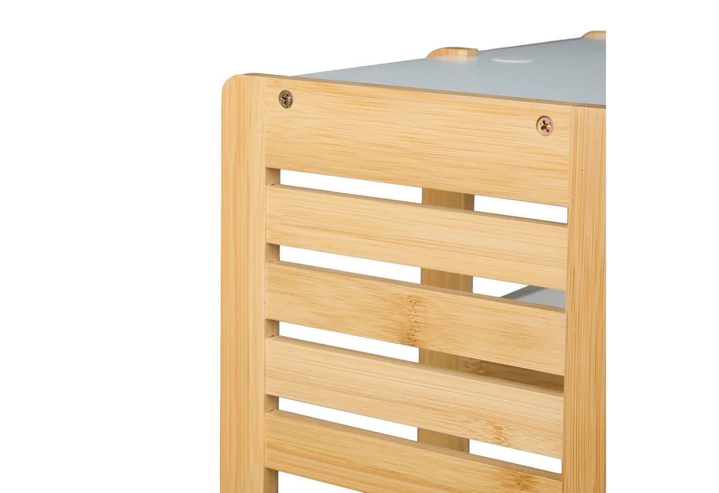 relaxdays Badregal Bambus 3 Ablage Weiß - Bild 5