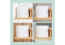 relaxdays Toilettenpapierhalter Bambus 2 Ablagen Modern Bild 3